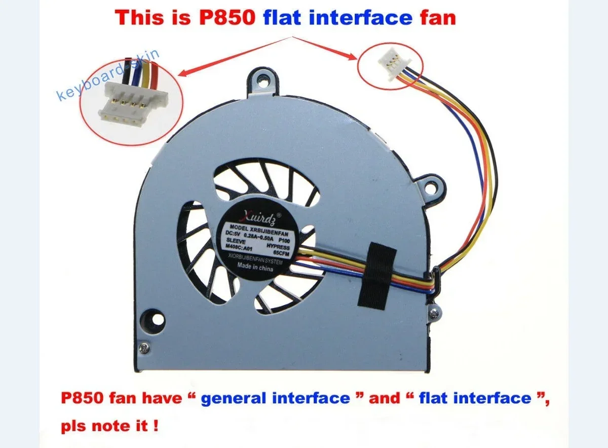 New for Toshiba P770 P770D P775 P850 P850D P855 P855D Series CPU Cooling Fan flat interface