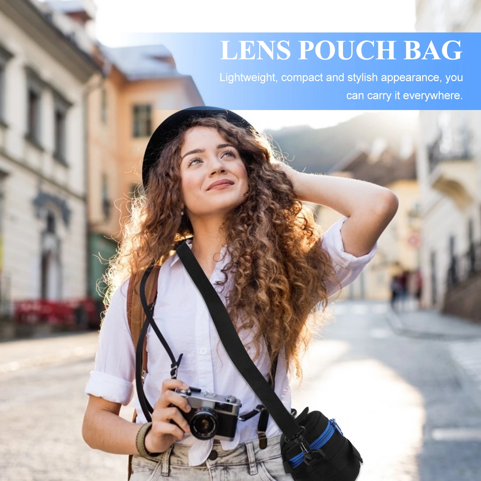 

Portable 23cm Water Resistant Shockproof Camera Lens Bag Lens Case Bag Compact Lightweight CameraLensBag Photographer Gift