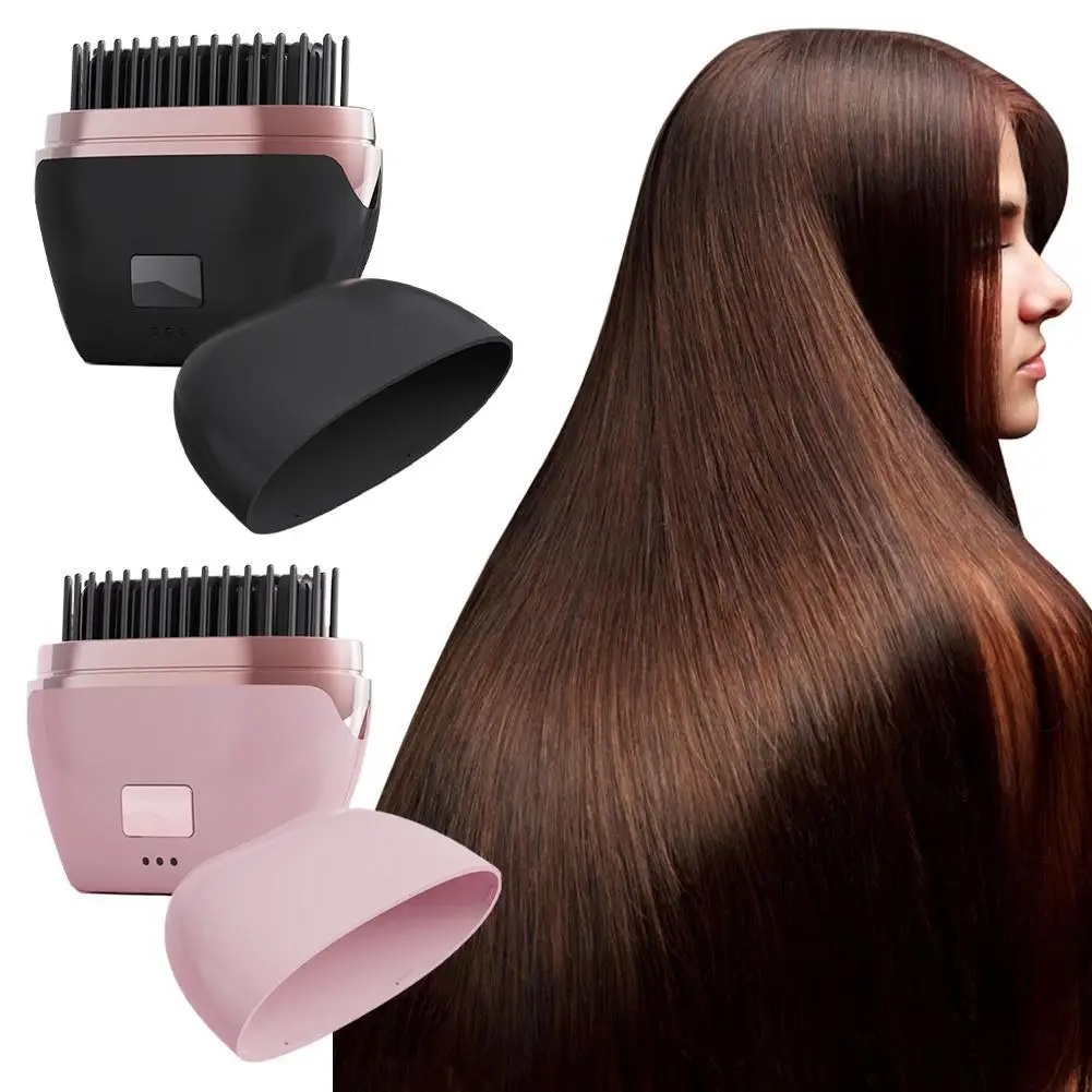 

Electric Hair Straightening Comb Straightening Brush Portable Straight And Curly Dual-purpose Hair Straightener Electric Comb
