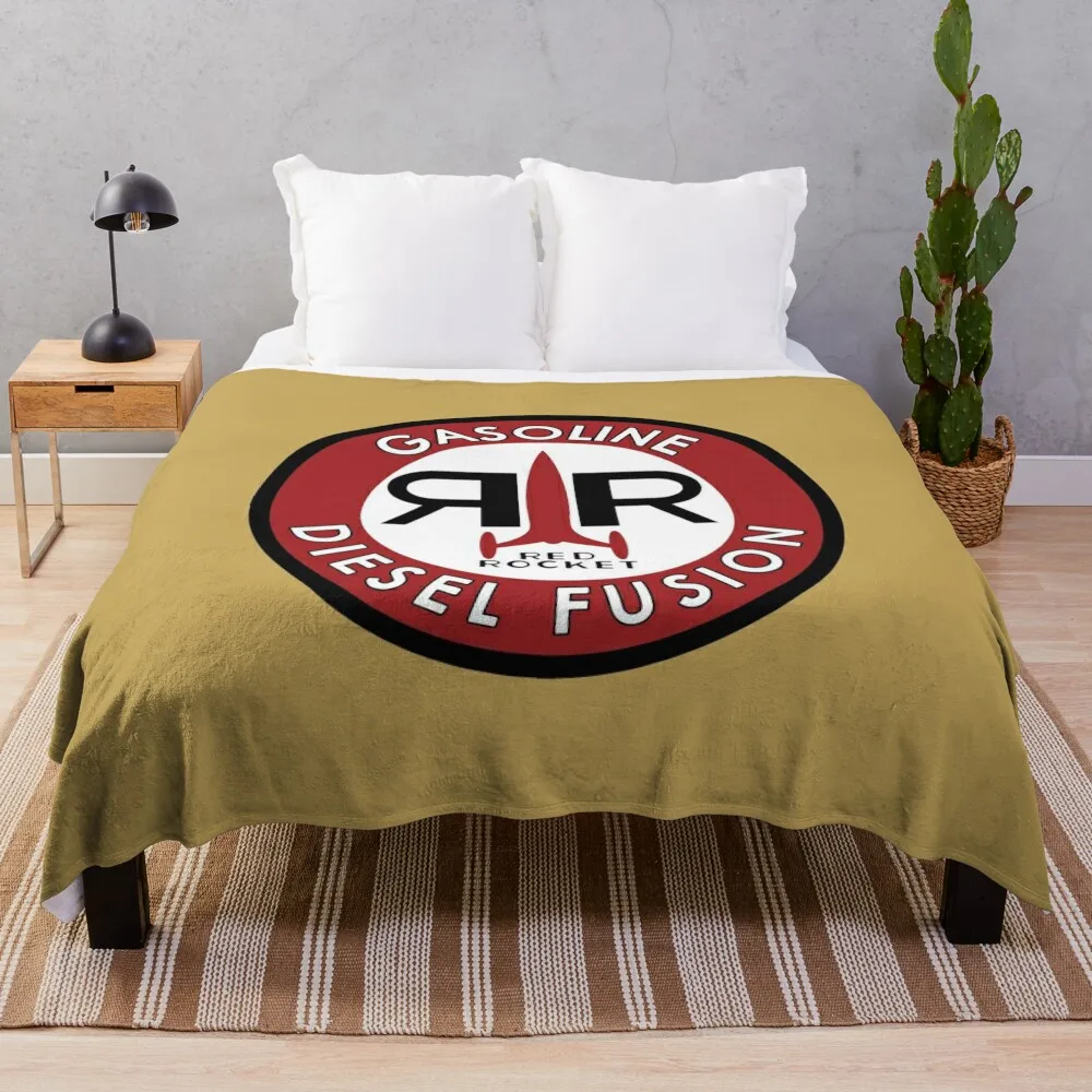 Red Rocket Logo (Color) Throw Blanket halloween Furrys Blankets