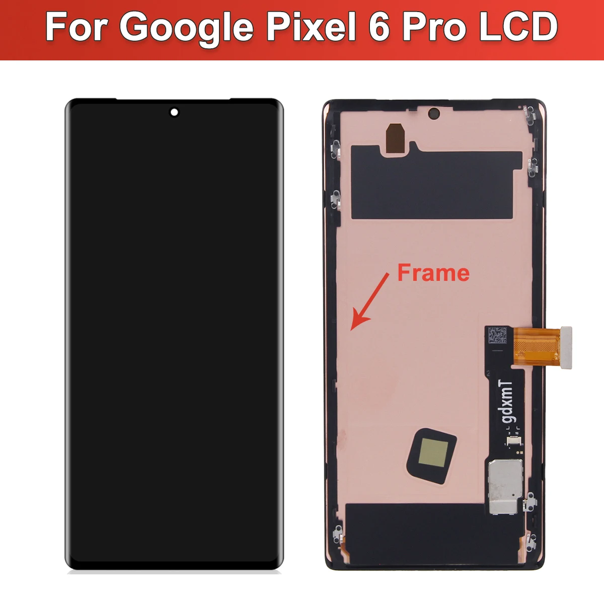 OLED para Google Pixel 6 Pro GLUOG, G8VOU pantalla LCD digitalizador táctil para Google Pixel6 Pro reemplazo de pantalla, con huella dactilar