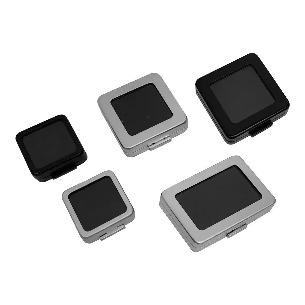 High Quality Loose Diamond Storage Display Box Tray Metal Gem Display Case Standard Gemstone Jewelry Organizer Gift Box
