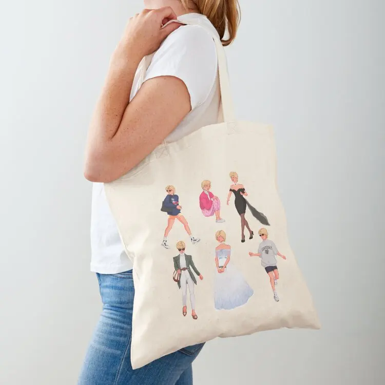 Bolsa de tela estilo Lady Diana de Gales, bolsas de tela, bolsas de lona, bolsa de compras, bolsos de mano para mujer