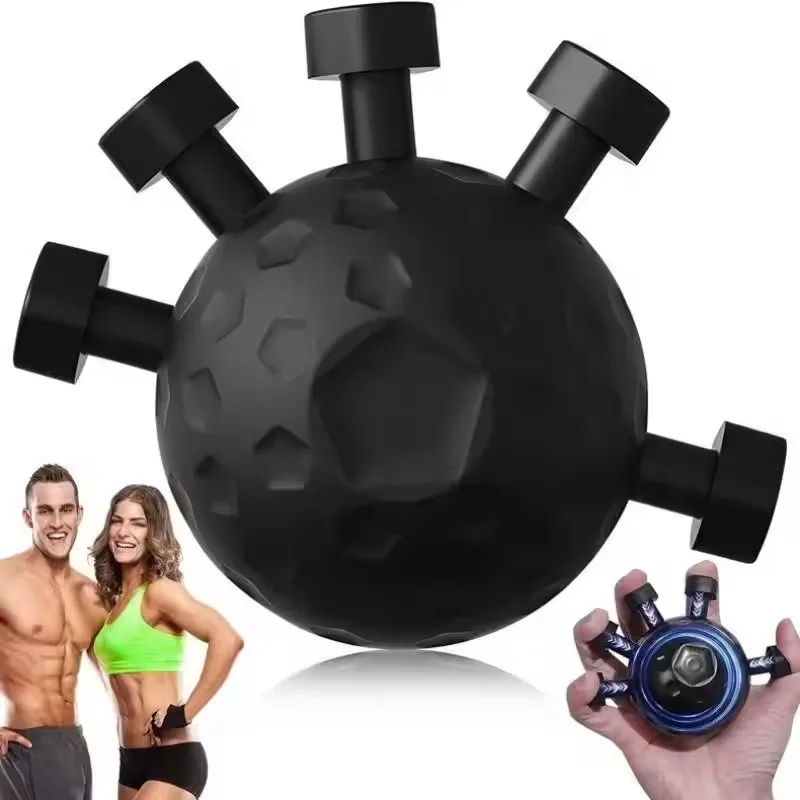 Fünf-Finger-Trainer mit Griffball, Finger-Rehabilitationsgerät, Handkraft-Trainingsgerät, Handgelenkstrainer, Tragbarer Finger-Übungsapparat