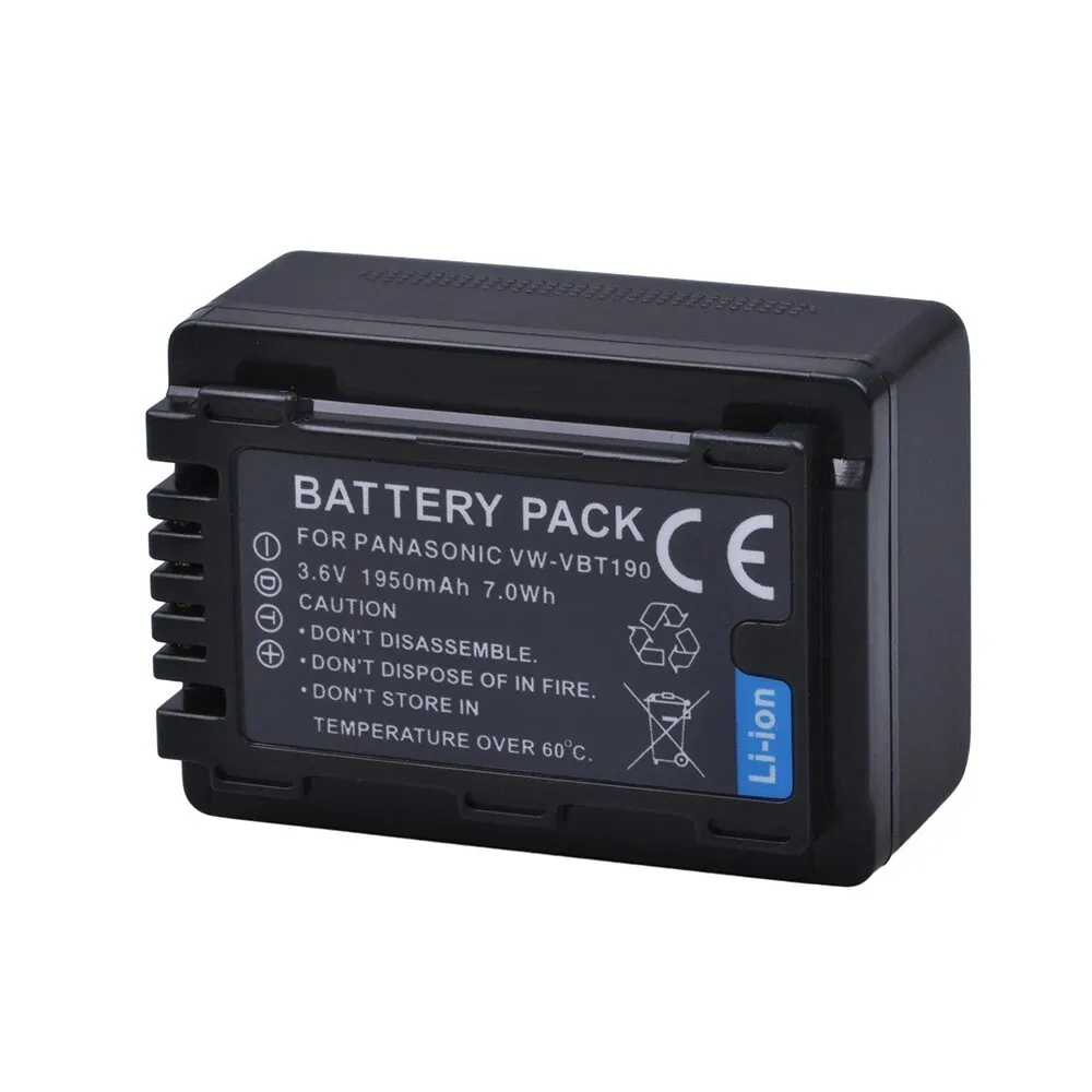 

2 аккумулятора для Panasonic VW-VBT380 VW-VBT190 HC-V550 V770 W570 WX970 VX870