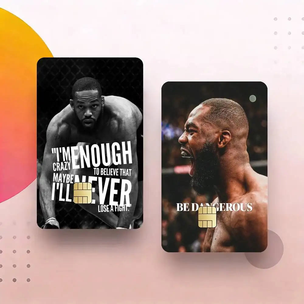 

Boxing J-Jon J-Jones Bones Sticker Decoration Creative Bank Card Bus Metro Waterproof Sticker
