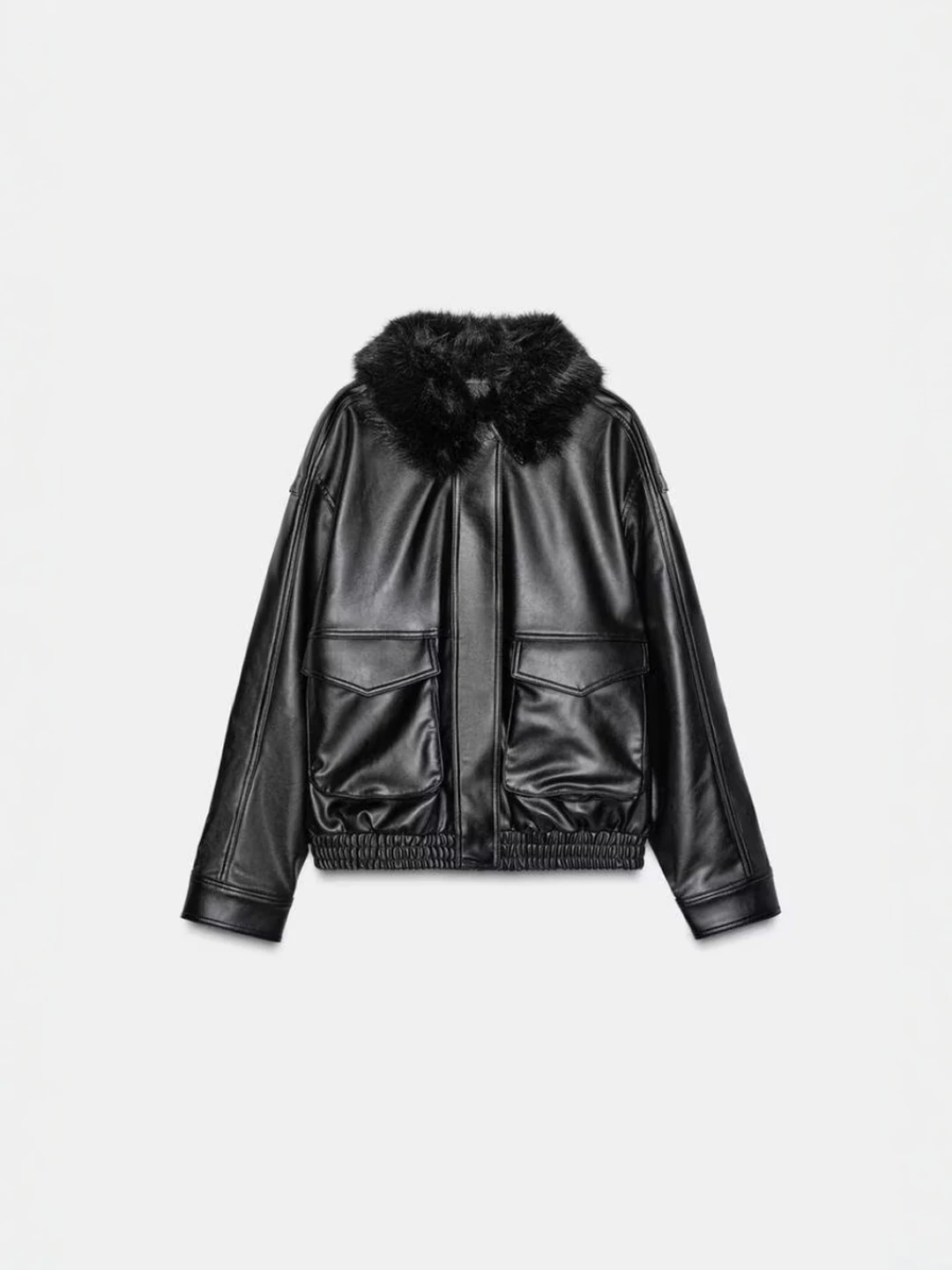 Detachable Fake Fur Collar Leather Jacket Yellow Stone Dad Style American Retro Women's Short Outerwear Commute Style Loose Fit view 4