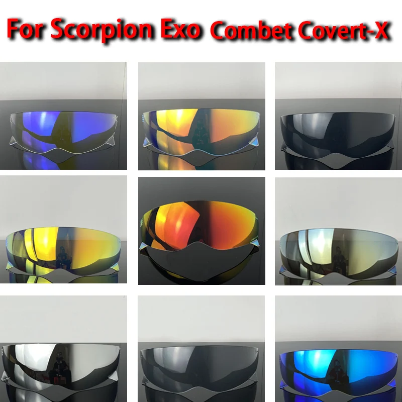 Helmet Visor for Scorpion Exo Combat Covert-X Motorcycle Helmet Visors UV Protection Motorcycle Helmet Accessories