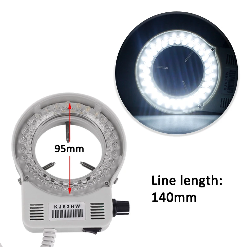 0-100% Adjustable Microscope LED Light Microscope Illuminator High Brightness Lamp For Industrial Microscope Camera Light Source