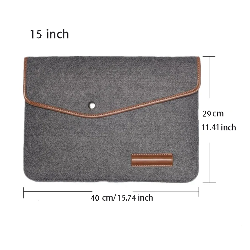 ซองจดหมายกระเป๋าแล็ปท็อปสําหรับ MacBook Anti Scratch พกพา 11/13/15 นิ้วกระเป๋าถือปุ่มกระเป๋าโทรศัพท์หลายกระเป๋า
