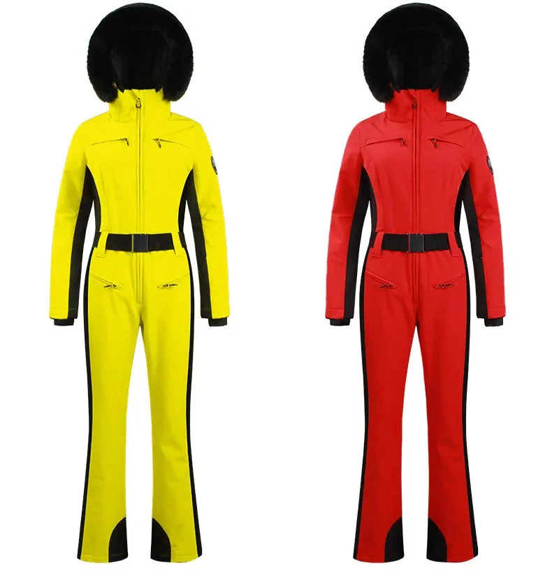 GSOU SCHNEE Einteiliger Skianzug Frauen Verdickung Snowboard Weibliche Overalls Winter Winddicht Wasserdicht Atmungsaktive Kleidung Skifahren – Detail 8