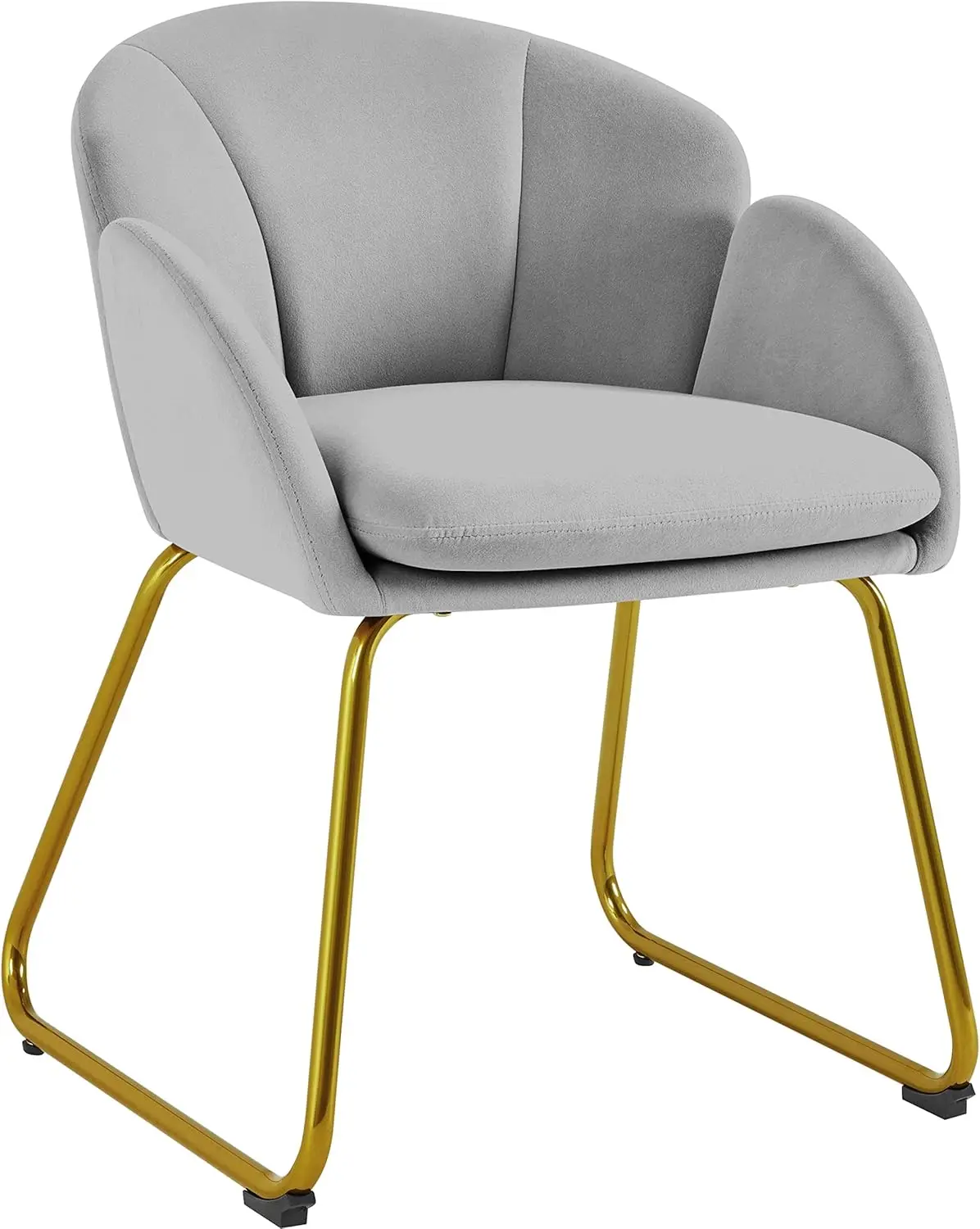 

Flower Shape Velvet Armchair, Modern Side Chair Vanity Chair with Golden Metal Legs Room/Dressing Room/Bedroom/Home Office/Kitc