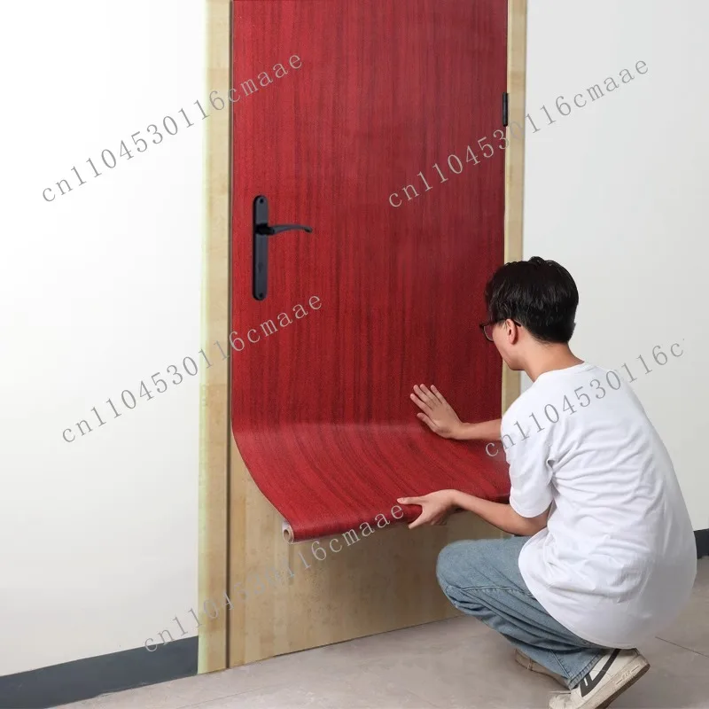 Door sticker Whole wooden door renovation wallpaper Self-adhesive door sticker transformation Color changing wood grain sticker