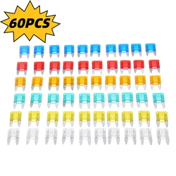 60pcs Auto Car Truck Mini Fuse Blade 5A 10A 15A 20A 25A 30A Mixed Set Kit Auto Safety Blade Fuses Car Accessories