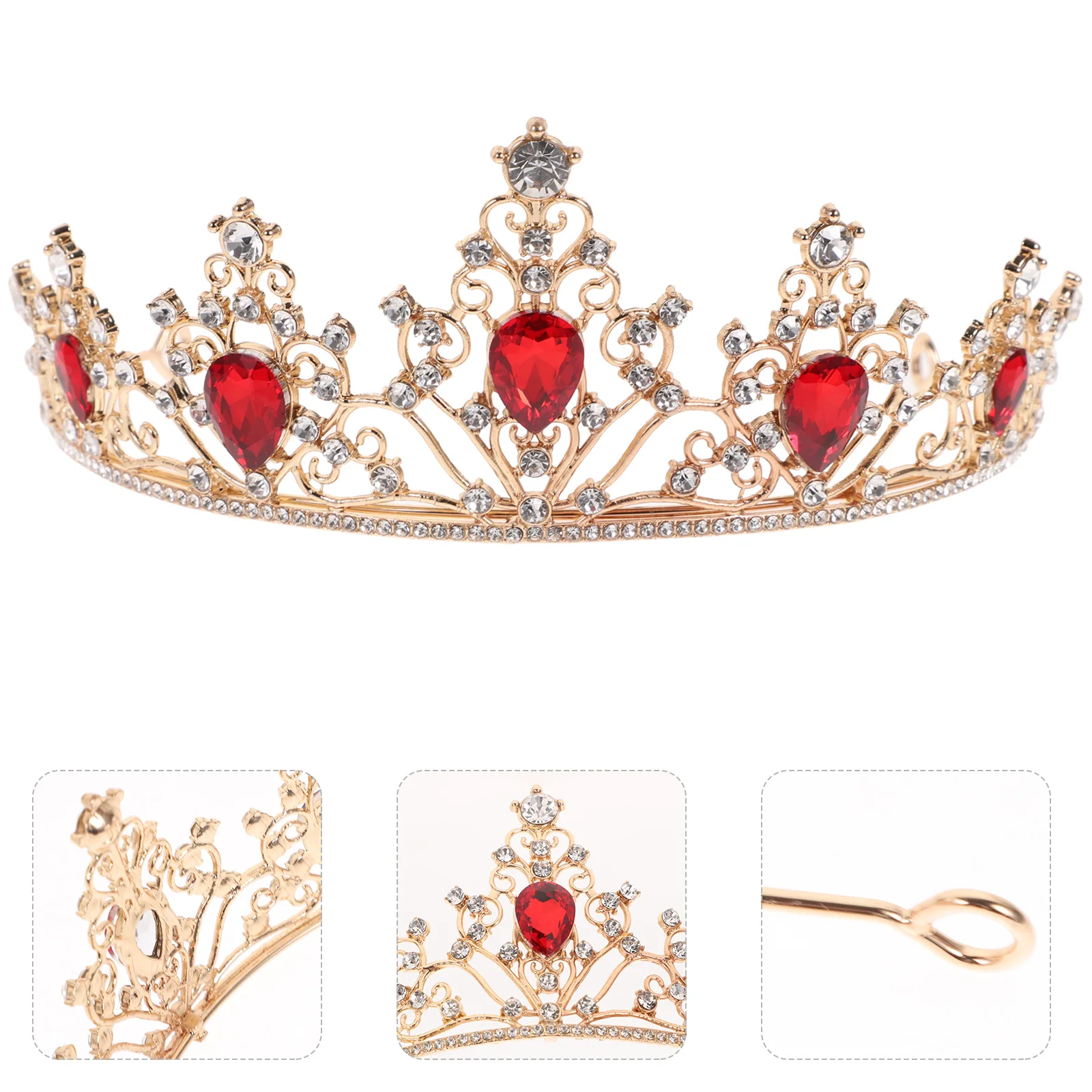 

Pageant Tiara Princess Crown Cosplay Goddess for Women Bridal Hair Accessories Child