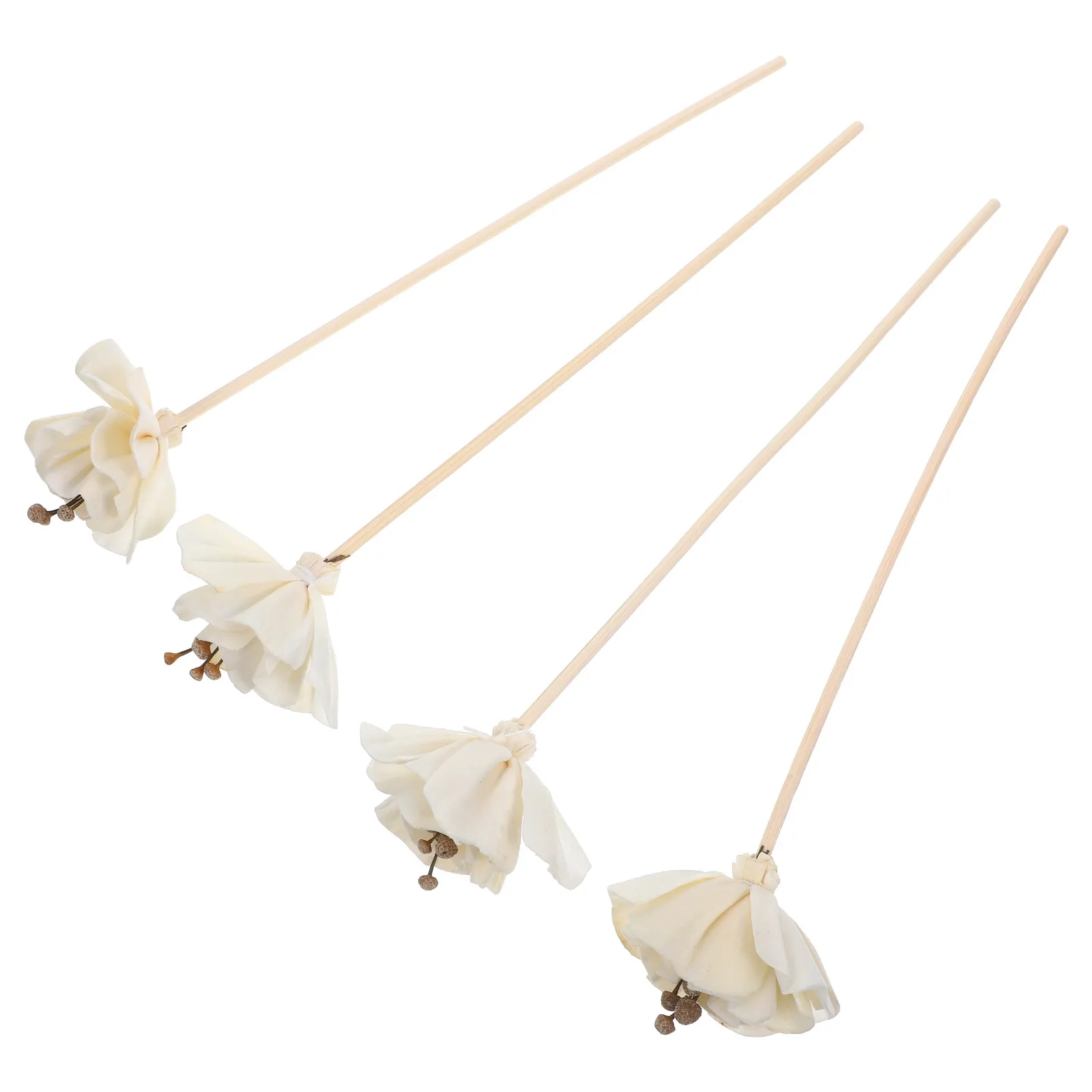 

4Pcs Tongcao Flower Diffuser Simulation Decorative Aromatherapy Essential Oil Diffuser Replacement Refill for Home Office Car