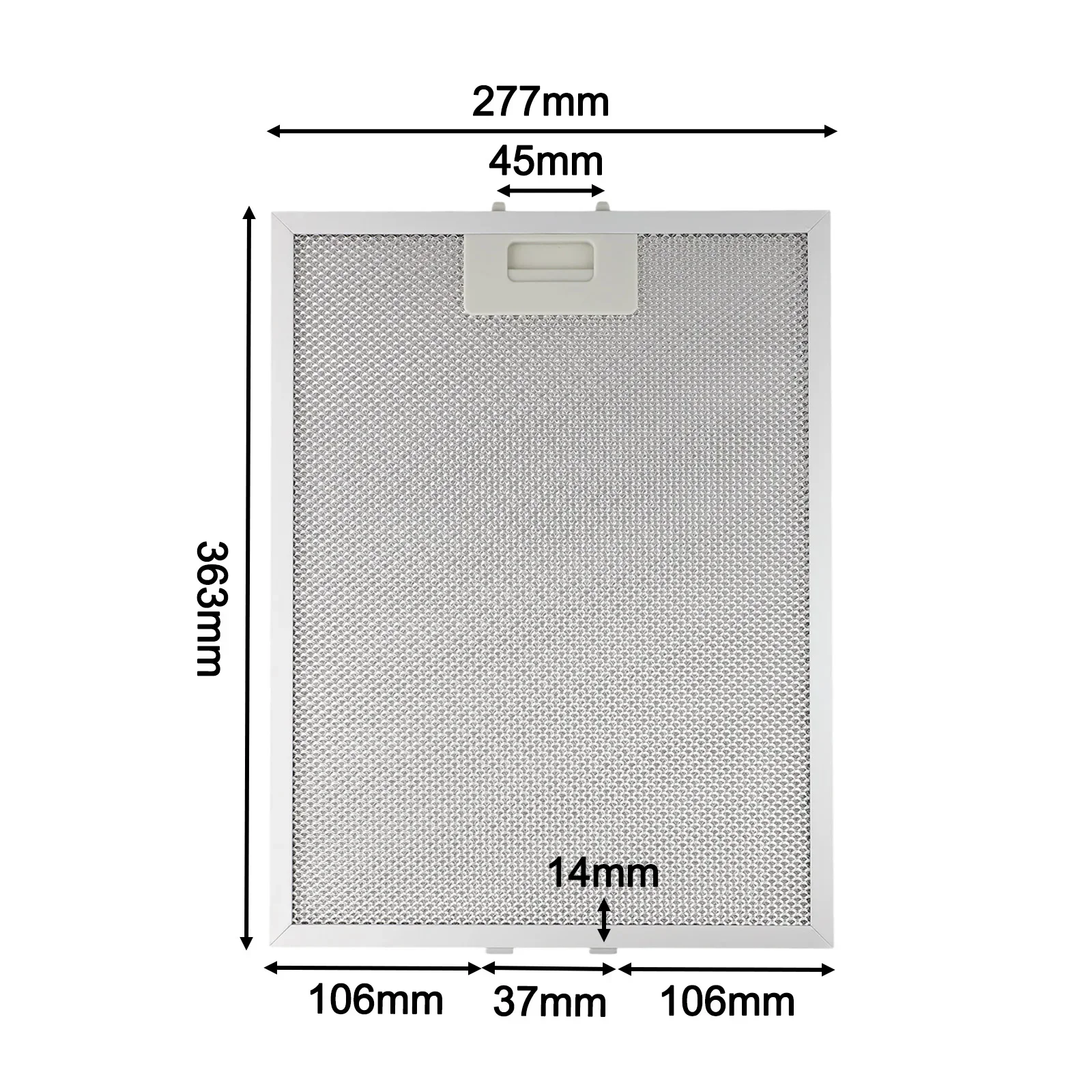 For Range Hoods For Kitchen Ventilation Range Hood Filter Metal Mesh Extractor Filter 363x277x9mm 5 Layers Filtration