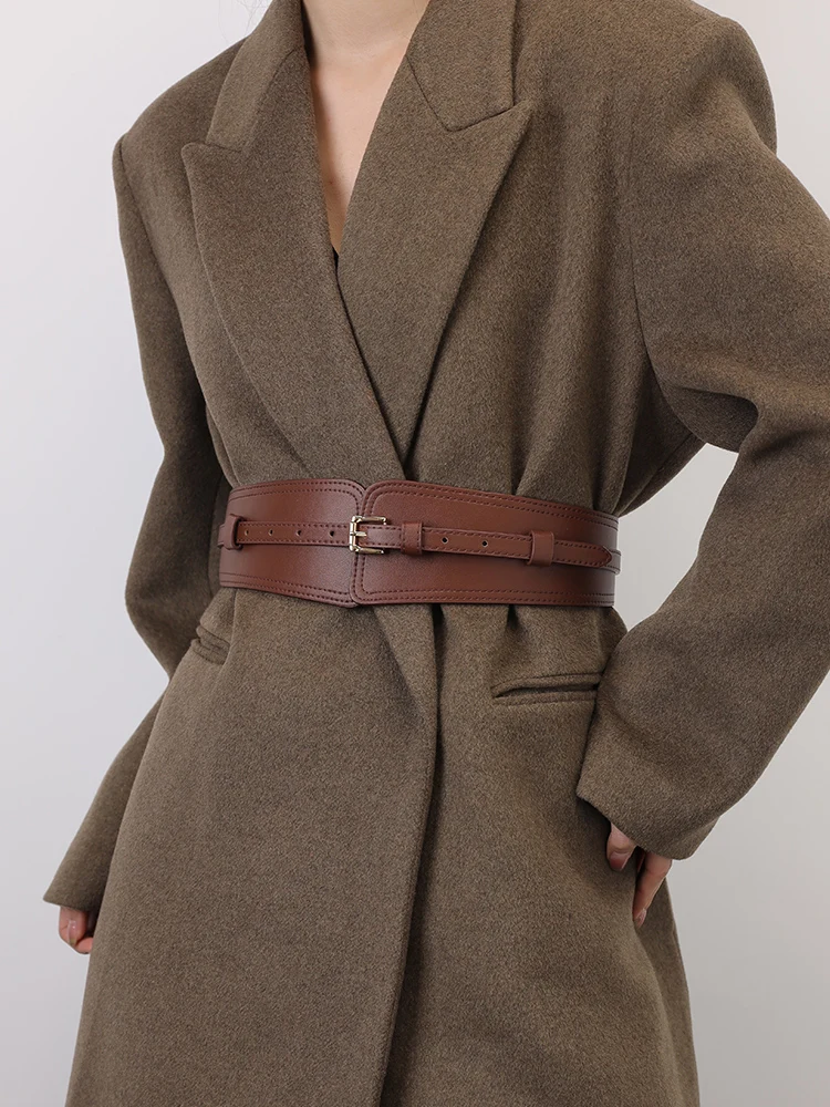 elegant-women's-leather-waist-belt-artistic-tuck-waist-design-autumn-winter-new-style-double-use-fashionable-personality-belt