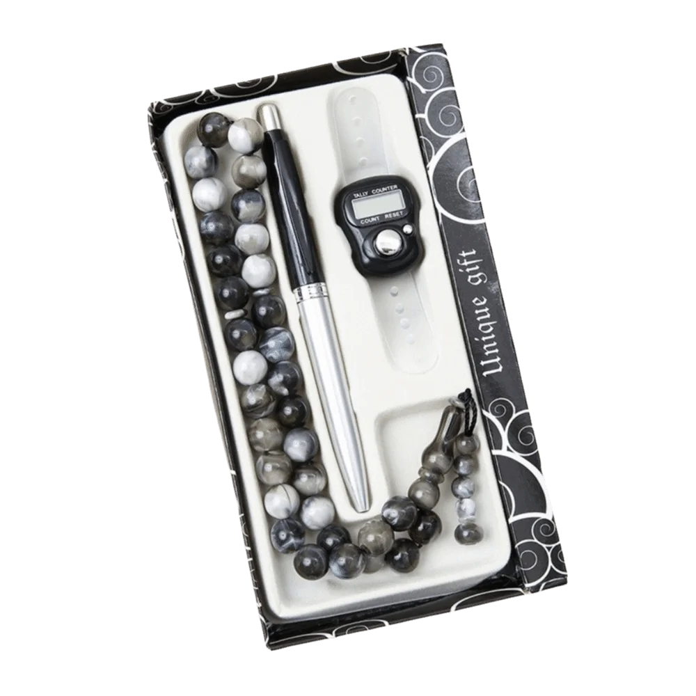 3pcs/box 33 Beads Prayer Beads 3-Piece Set Finger Calculator Prayer Gift Box Handheld Bracelet Worship Beads Eid Celebration