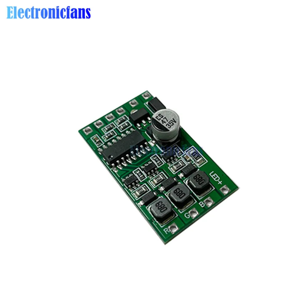 DC 12-24V DMX512 LED Constant Current Drive Power Module 3 Channel RGB Full Color Adjustable External Control Drive Board 300mA