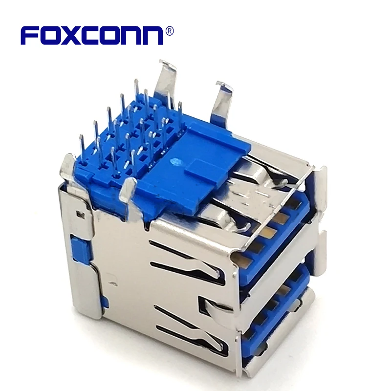 Foxconn UEA1123-84163-4H conector USB de doble cubierta