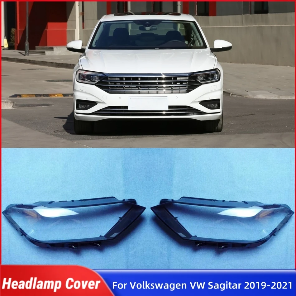 

For Volkswagen VW Sagitar 2019 2020 2021 Accessories Lampshade Caps Headlamp Car Front Headlight Lens Cover Lights Shell