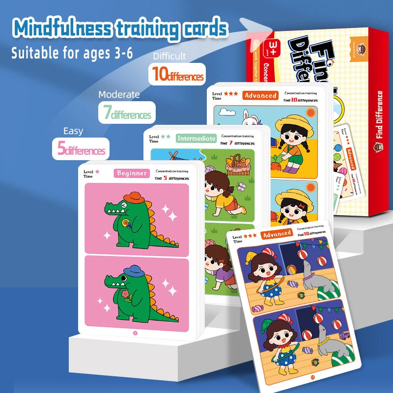 Edukacyjna gra na wykrywanie usterek: wielorazowe papierki do ścierania do treningu koncentracji i uwagi ﻿ Edukacja wczesnoszkolna i oświecenie