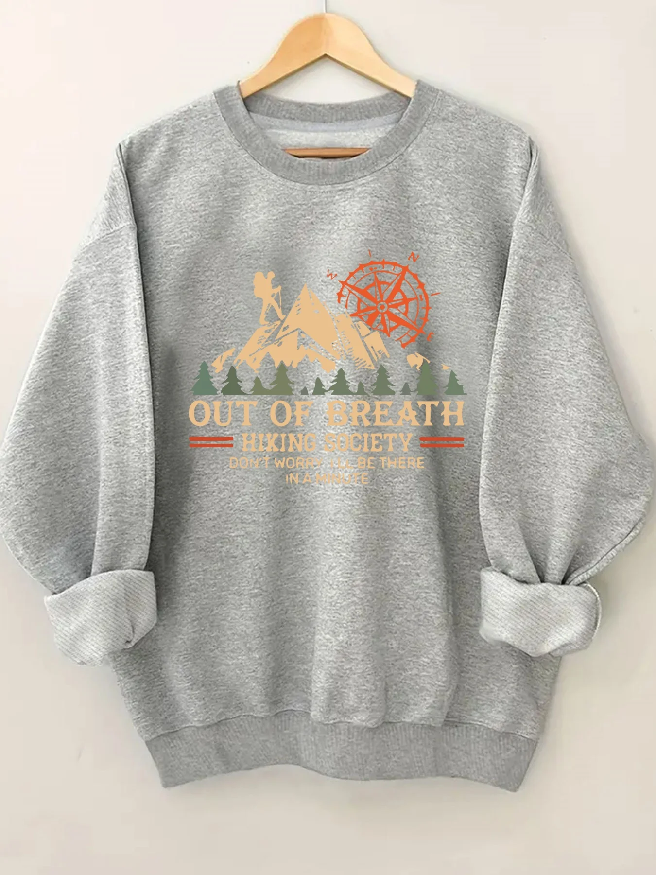 

Модная женская толстовка с круглым вырезом и растительным узором, стильный графический дизайн, женский пуловер с круглым вырезом, повседневный топ