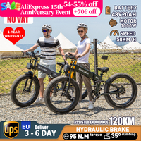 BURCHDA R5PRO 26’ Folding Adult electric bicycle 48V20AH Li-ion Battery 1500W Fatbike Motorcycle 50KM/H Electric Mountain Bike