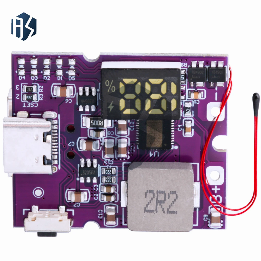 22.5W Power Bank Bidirectional Fast Charging Mobile Power Module Circuit Board With Digital/Light Type-C USB Suppor PD/QC3.0 2.0