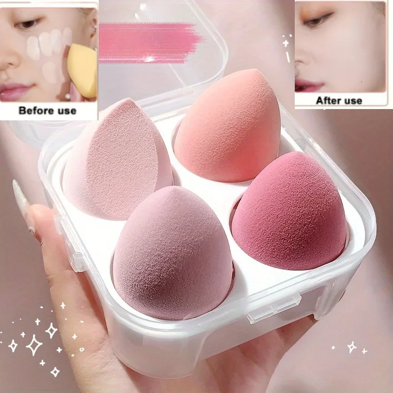 低刺激性メイクアップブレンディングスポンジ — 超ソフト、低廃棄物のビューティーブレンダー（ファンデーション＆パウダー用） すべての肌タイプに優しい。