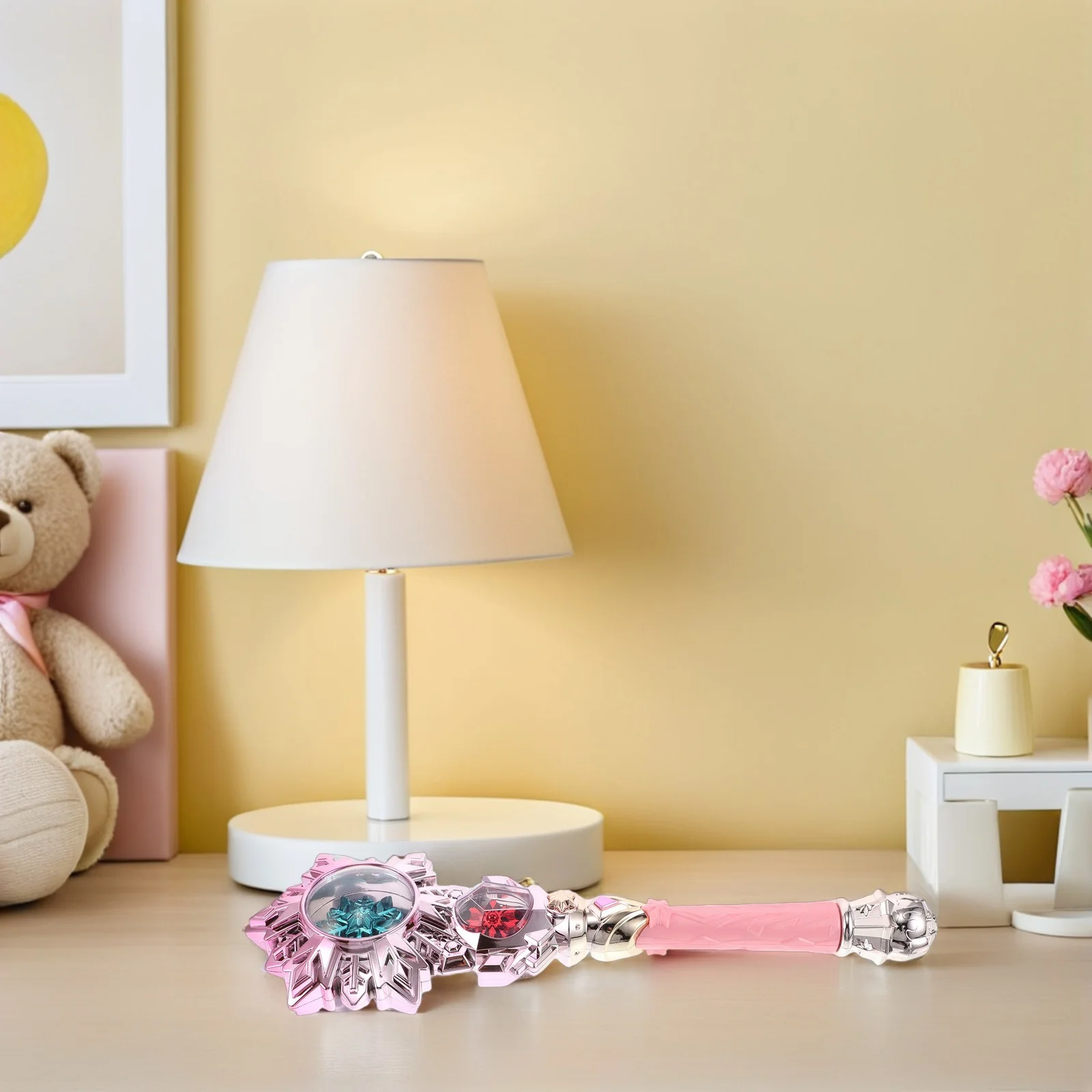 プリンセススノーフレーク光る杖ミュージカルライトアップセプター女の子コスプレ妖精コスチュームアクセサリー誕生日パーティーミュージカルスティック