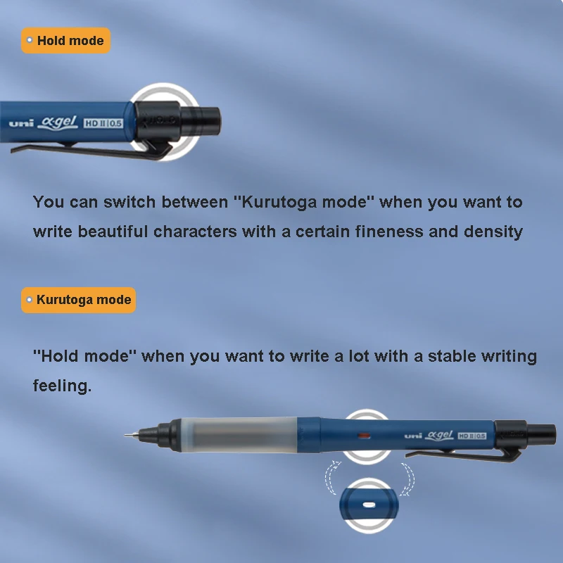 Japan Uni Mechanical Pencil 1009GG Lapices 0.3MM/0.5MM Alpha-Gel Switch Hold & Kuru Toga Automatic Pencils Anti-Broken Core image 3