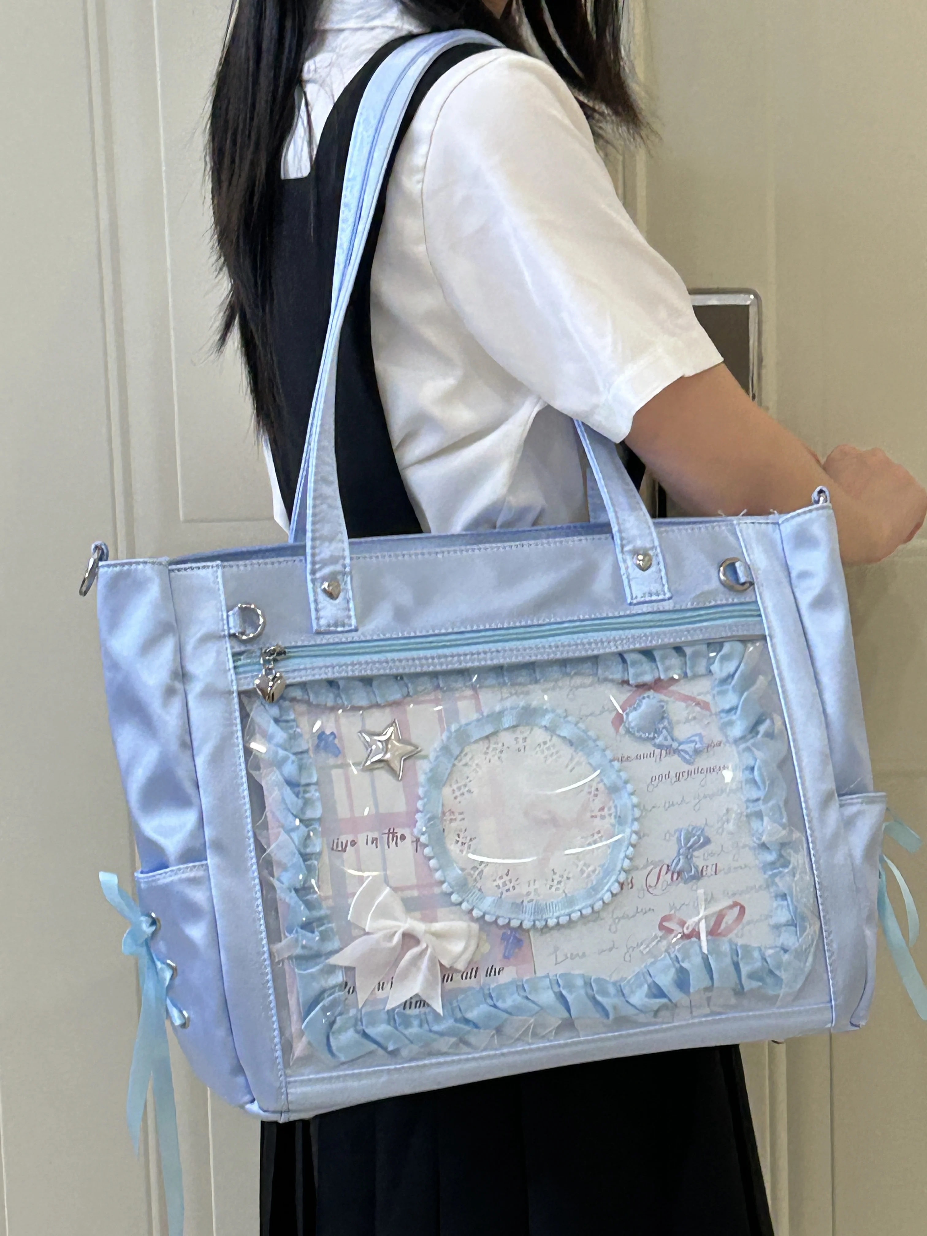 

Ita-Large Capacity Shoulder Bag for Girls, Crossbody, Sweet, Cute Pin Bag, Original Design