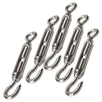 1PC M4 Stainless Steel 304 Adjust Chain Rigging Hook & Eye Turnbuckle Wire Rope Tension