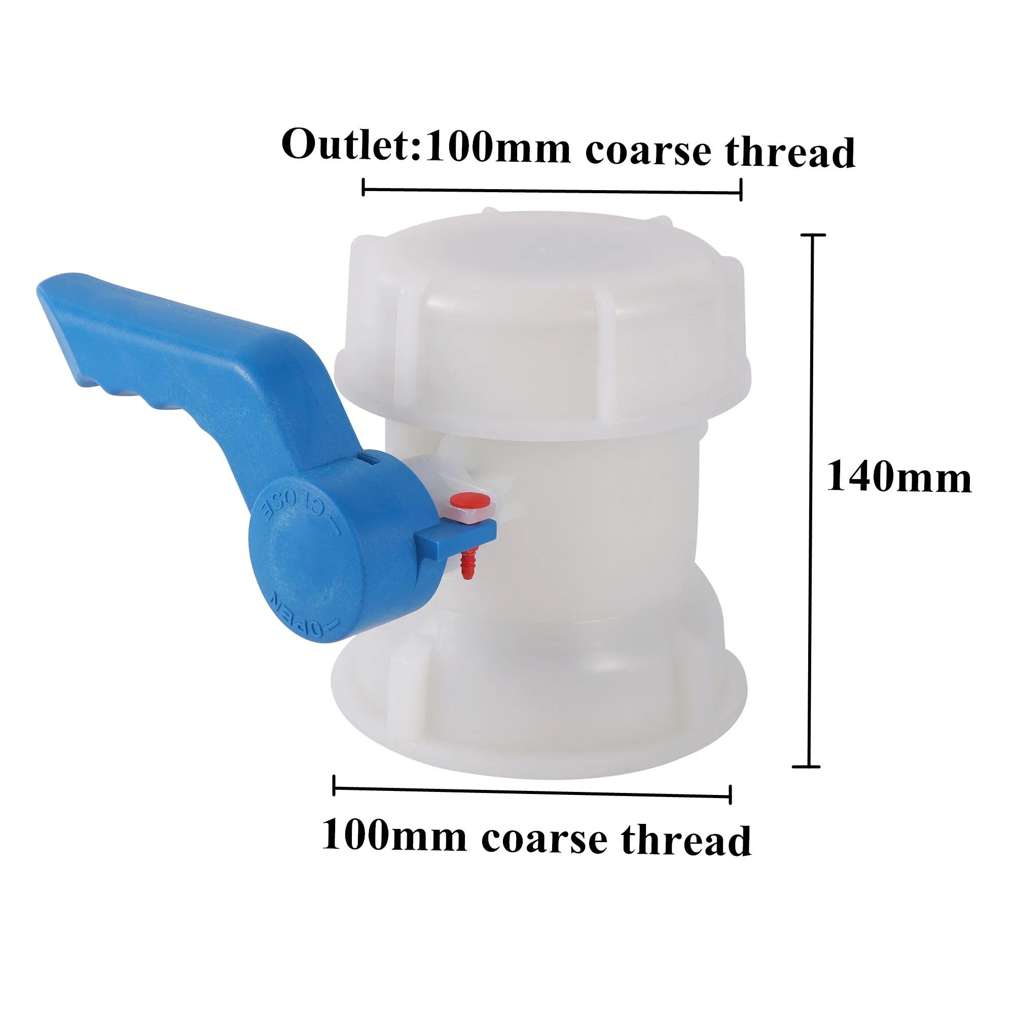 DN40/50/80 62/75/100mm zawór motylkowy zbiornik kontener zbiornik IBC Tote zawór łączący motylkowy plastikowy Adapter odpływ wody