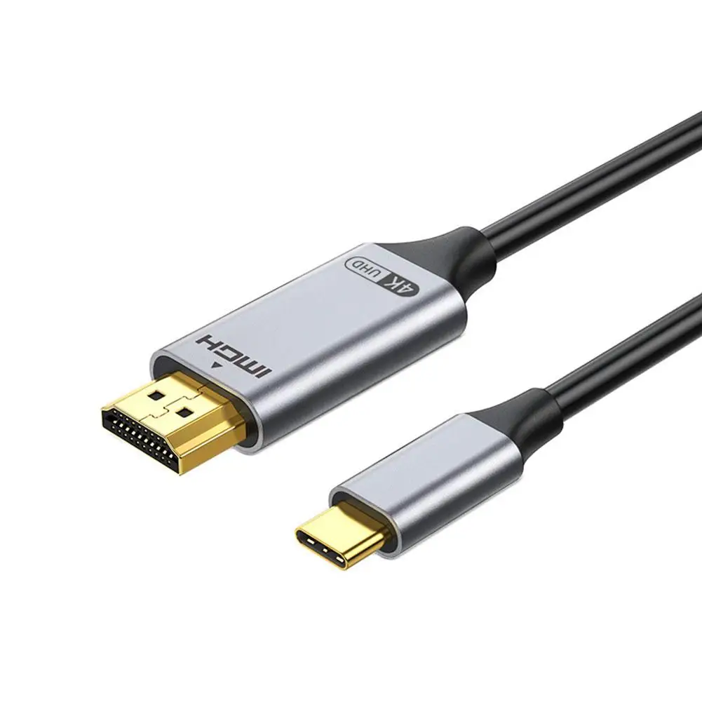 Typ-C do HDMI kompatybilny kabel HD 4K 60Hz wielofunkcyjny ekran TV PC z wyświetlaczem projektor telefon kabel Tablet z androidem P0T2