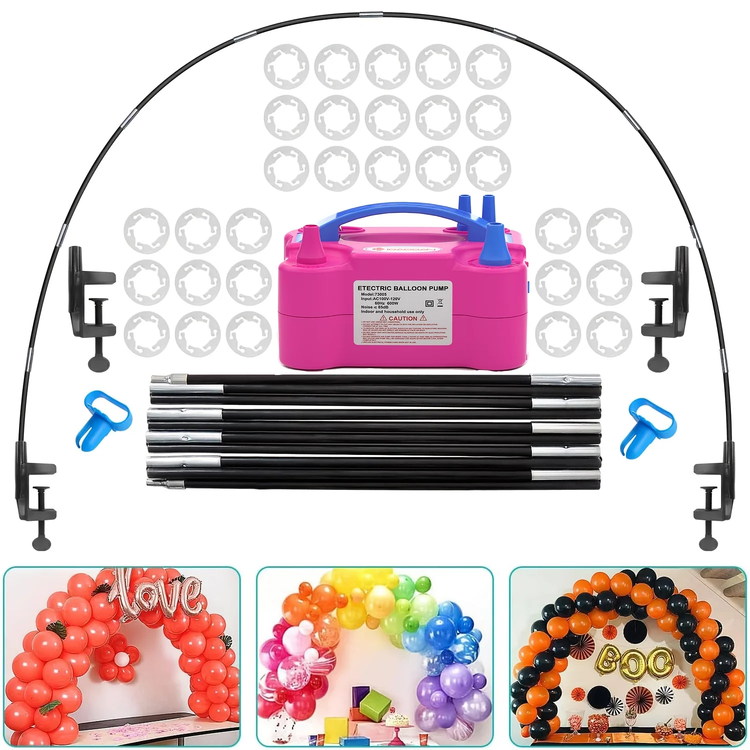 

christmas Balloon Arch Kit And Electric Balloon Pump, 13ft Adjustable Balloon Arch Kit with Base, for Wedding Birthday Party Decorations, Festive Celebrations, Event Styling, Festive Setup, Celebration Decor, Easy Assembly, Highquality Pump