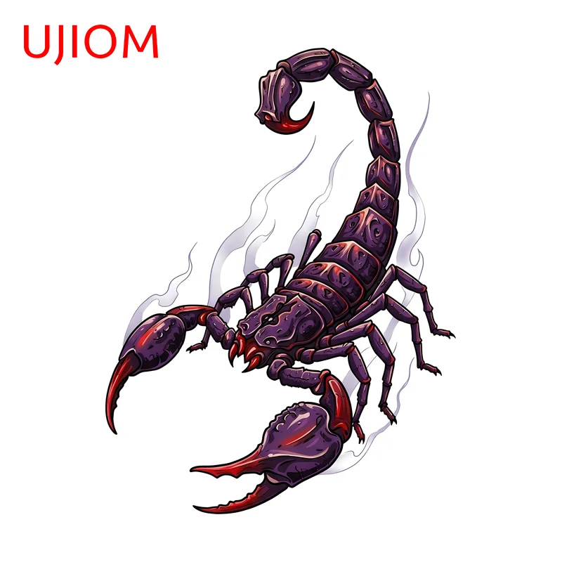 UJIOM – autocollant mural Scorpion violet dominant, autocollant animal du désert, décalcomanie pour masquer les rayures, décoration de chambre à coucher