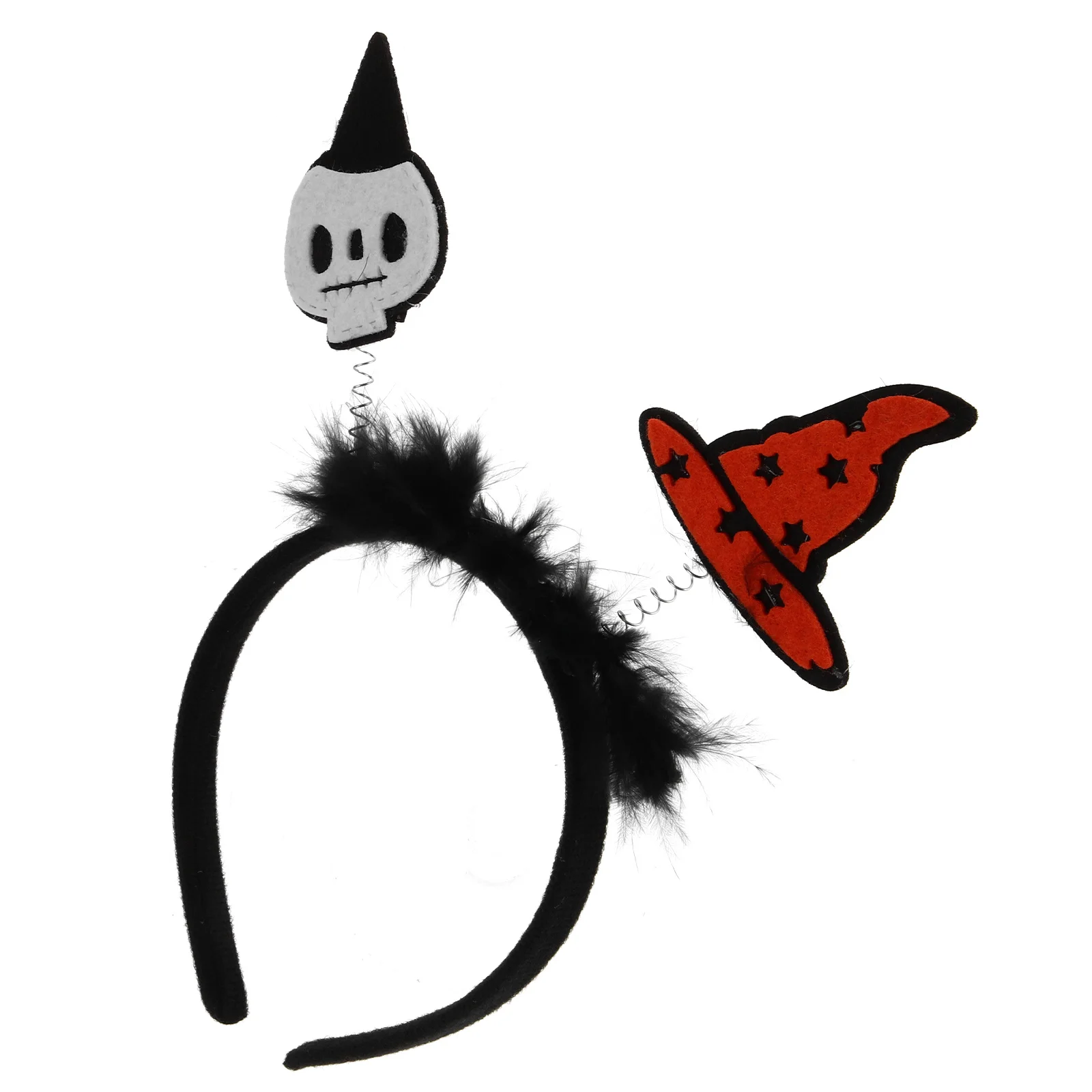 

Skull Witch Hat Headband Halloween Party Accessory Cosplay Hair Hoop For Adults Unique Decorative Prop Zinc Alloy