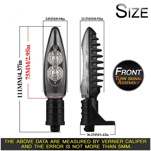 Imagen 2 del producto Luz LED de intermitente para motocicleta, lámpara intermitente frontal para BMW G310GS G310R F 650 700 800 GS K 1200, señal de giro para Moto