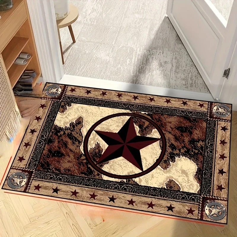 Welcome Door Mats Indoor Entrance Rug Mat Western Texas Star Kitchen Hallway Floor Mat Bathroom Non Slip Doormats Home Decor