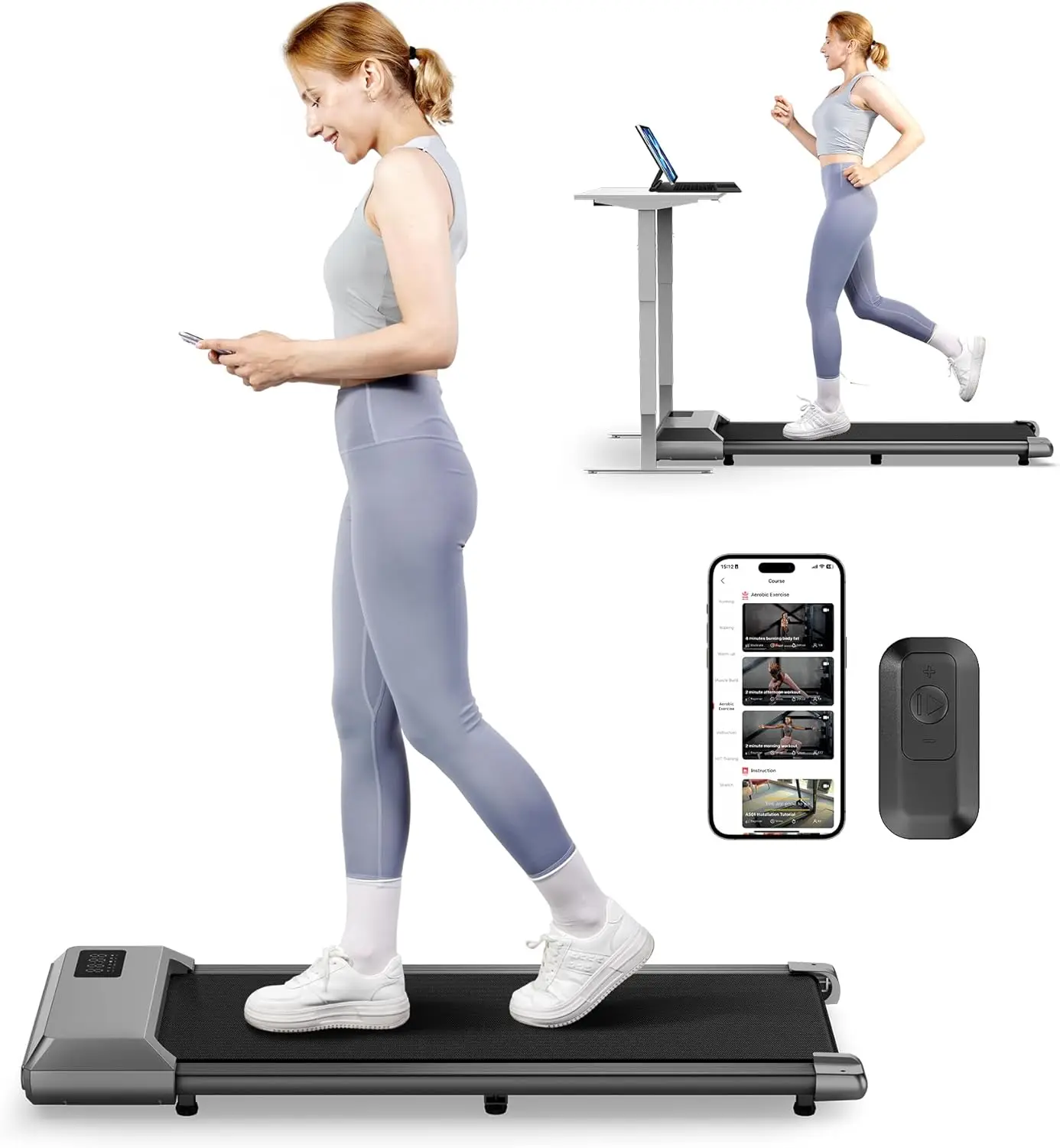 

Коврик для ходьбы, коврик для ходьбы под столом для дома/офиса, мини-коврик для ходьбы для дома, портативный стол для ходьбы 2 в 1