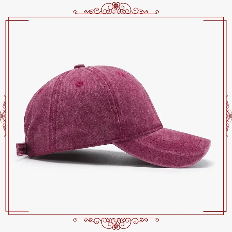 All Season Washed Coated Retro Unisex Versatile Breathable Duckbill Hat for Cross Border E-Commerce Baseball Caps Woman
