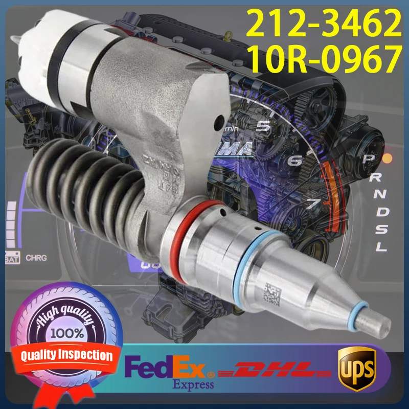 

Common Rail Fuel Injector 212-3462 10R-0967 Machinery Engine Parts for Caterpillar C10 Engine Excavator 345B W345B II Parts