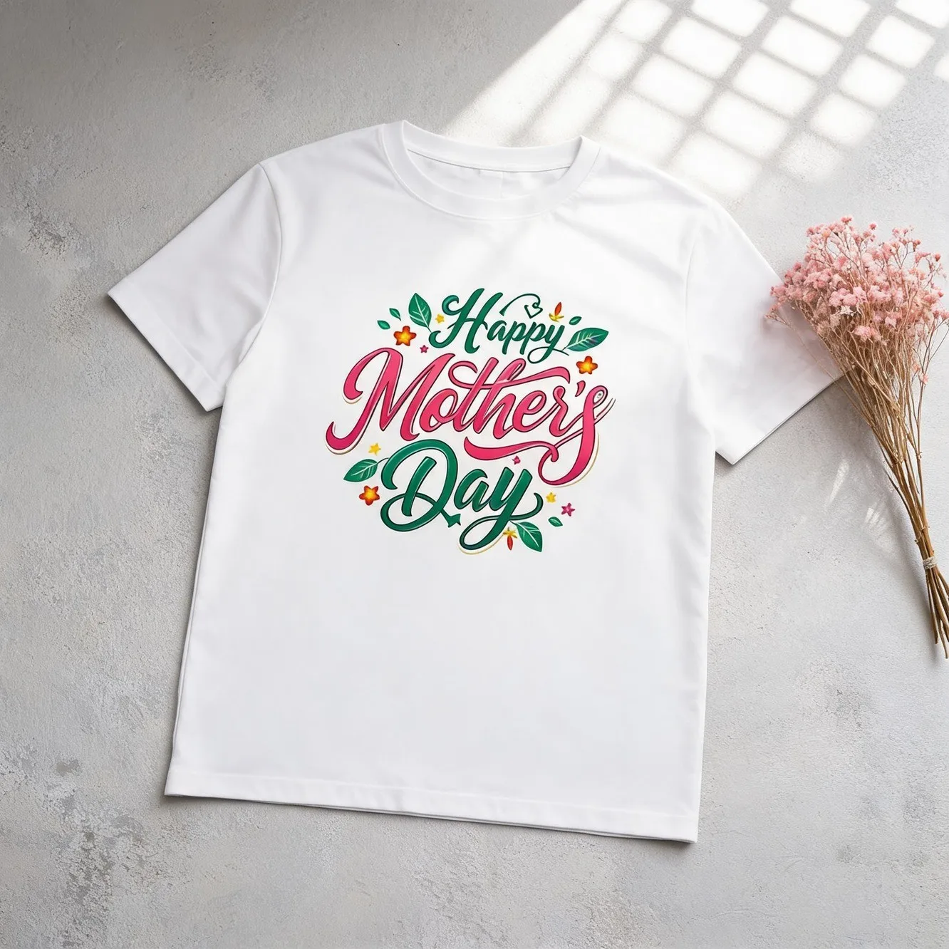 Mothers Day T Shirt Casual Short Sleeve Crew Neck Loose With Happy Mothers Day Lettering Summer Blouse For Wear Holiday Gift Comfortable Year Round Fit 100
