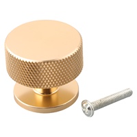 Round Brass Furniture Handles Knurled Cabinet Knob Matt Black Aluminium Kitchen Cabinet Door Cupboard Drawer Door Knob