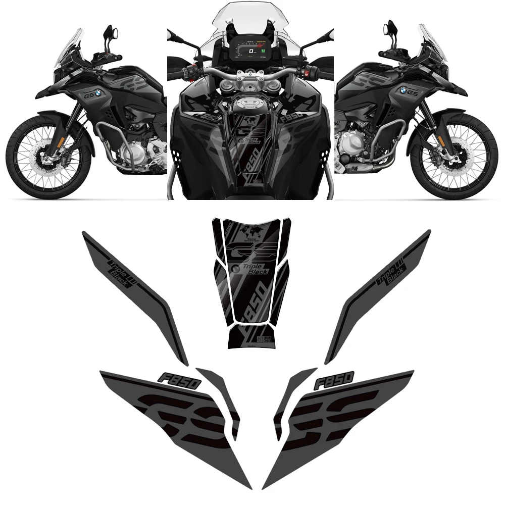 Motorcycle Fairing Sticker Kit Case for BMW F850GS Adventure 40 Year Triple Black Edition Decals Back Tank Sticker 2019-2022