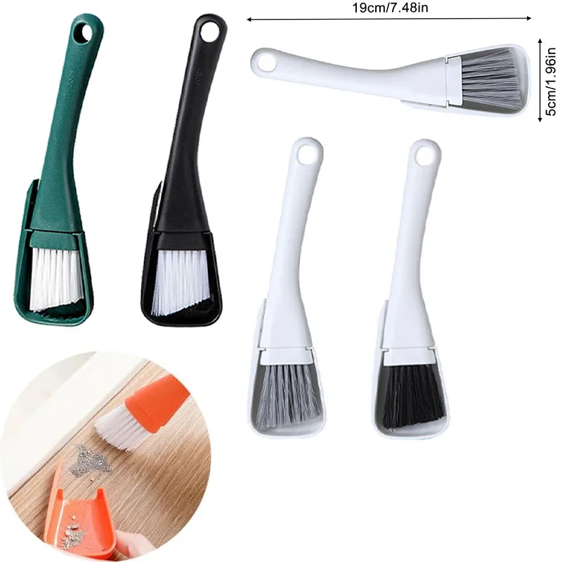 

Window Groove Cleaning Brush Door Slot Cleaner Door Floor Keyboard Brush Door Floor Gap Dustpan 2 in 1 Household Cleaning Tool