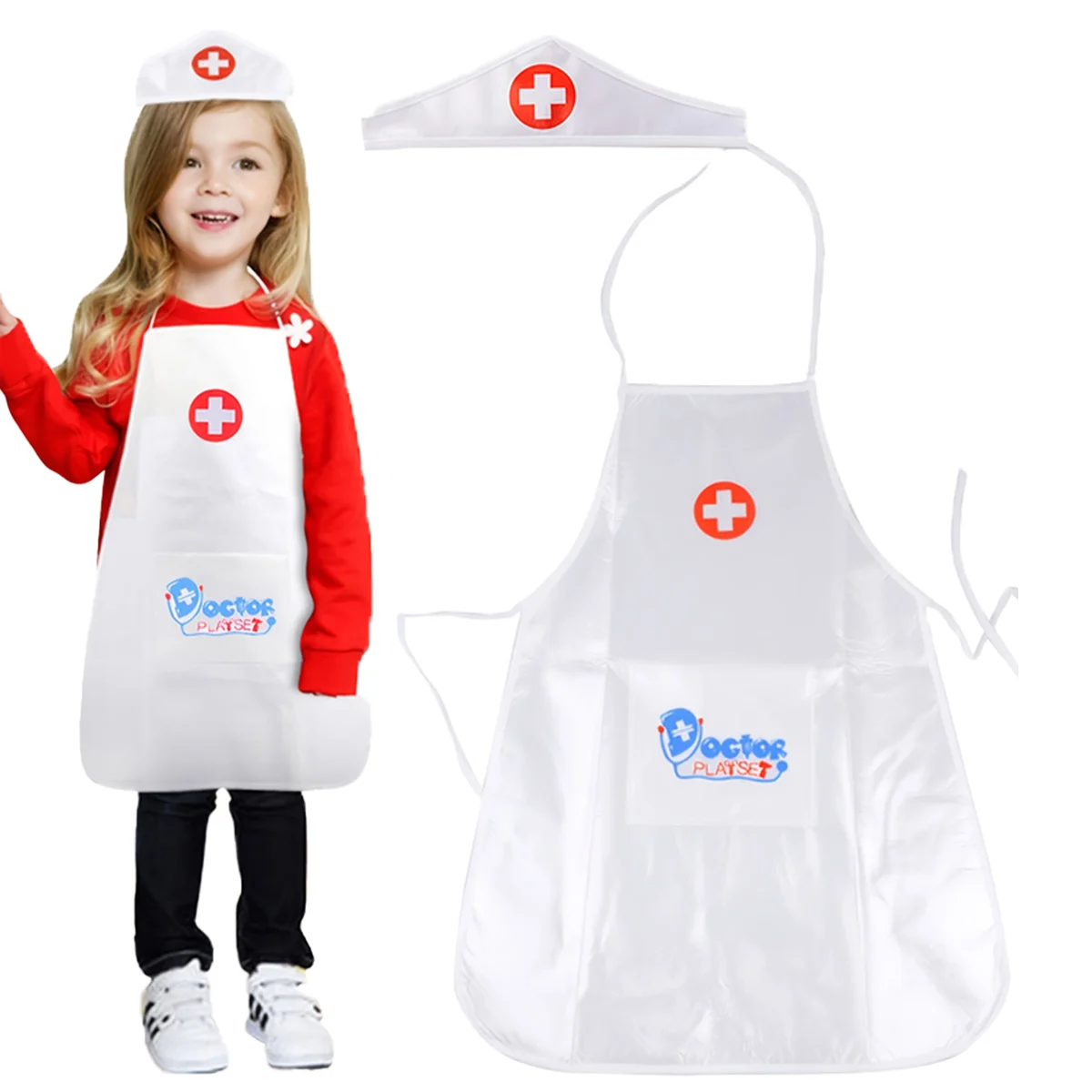 Children'S Doctor Costume, Girl'S House, Role-Playing, Big White Coat, Performance Costume, Simulation Nurse Costume, Toy